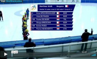 Web-TV image with startlist